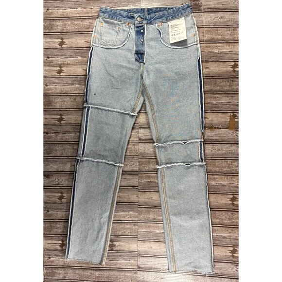 MM6 Maison Margiela Inside Out Jeans size 42 US 6 color blue - Picture 2 of 11
